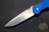 Hinderer Firetac Folding Knife- Spanto Edge- Stonewash Bronze Ti and Stonewash Blade- Blue G-10