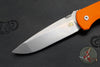 Hinderer Firetac Folding Knife- Spanto Edge- Stonewash Bronze Ti and Stonewash Blade- Orange G-10