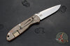 Hinderer Firetac Folding Knife- Spanto Edge- Stonewash Bronze Ti and Stonewash Blade- Orange G-10