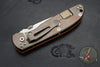 Hinderer Firetac Folding Knife- Spanto Edge- Stonewash Bronze Ti and Stonewash Blade- Orange G-10