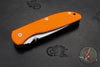Hinderer Firetac Folding Knife- Spanto Edge- Stonewash Bronze Ti and Stonewash Blade- Orange G-10
