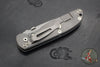 Hinderer Firetac Folding Knife- Spanto Edge- Working Finish Ti and Blade- Blue/Black G-10
