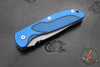 Hinderer Firetac Folding Knife- Spanto Edge- Working Finish Ti and Blade- Blue/Black G-10