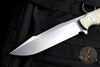 Hinderer Knives FieldTac Fixed Blade-Harpoon Spearpoint- Stonewash with OD Green Micarta Handles