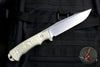 Hinderer Knives FieldTac Fixed Blade-Harpoon Spearpoint- Stonewash with OD Green Micarta Handles