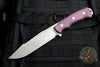 Hinderer Knives FieldTac Fixed Blade-Harpoon Spearpoint- Working Finish with Burgundy Micarta Handles