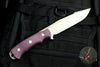 Hinderer Knives FieldTac Fixed Blade-Harpoon Spearpoint- Working Finish with Burgundy Micarta Handles