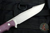 Hinderer Knives FieldTac Fixed Blade-Harpoon Spearpoint- Working Finish with Burgundy Micarta Handles