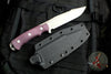 Hinderer Knives FieldTac Fixed Blade-Harpoon Spearpoint- Working Finish with Burgundy Micarta Handles