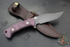 Hinderer Knives The Ranch- Bowie- Battle Black Blade- Burgundy Micarta Handle