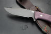 Hinderer Knives The Ranch- Bowie- Battle Black Blade- Burgundy Micarta Handle