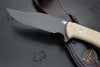 Hinderer Knives The Ranch- Bowie- Battle Black Blade- Natural Micarta Handle