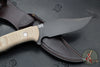 Hinderer Knives The Ranch- Bowie- Battle Black Blade- Natural Micarta Handle