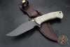 Hinderer Knives The Ranch- Bowie- Battle Black Blade- OD Green Micarta Handle