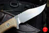 Hinderer Knives The Ranch Bowie Fixed Stonewash Blade Natural Micarta Handle