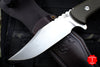 Hinderer Knives The Ranch Bowie Fixed Stonewash Blade Green Micarta Handle