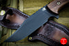 Hinderer Knives The Ranch Bowie Fixed Parkerized Black Blade Natural Walnut Handle