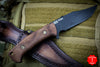 Hinderer Knives The Ranch Bowie Fixed Parkerized Black Blade Natural Walnut Handle