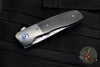 Kirby Lambert Custom Flipper- Damasteel Blade- Vintage Black Micarta Scales- Zirconium Bolster