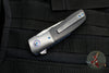 Kirby Lambert Custom Flipper- Damasteel Blade- Vintage Black Micarta Scales- Zirconium Bolster