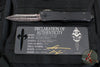 Marfione Custom Combat Troodon- Double Edge- Black Hefted Aluminum- Hot Blued Vegas Forge Sharktooth Pattern Vegas Forge Damascus Blade- DLC Ringed HW SN02!