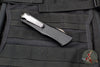 Marfione Custom Combat Troodon- Double Edge- Black Hefted Aluminum- Hot Blued Vegas Forge Sharktooth Pattern Vegas Forge Damascus Blade- DLC Ringed HW SN02!