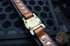 Marfione "APIS" Belt, Mens Dark Brown Buffalo Leather with Bronzed Titanium Buckle