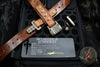 Marfione "APIS" Belt, Mens Distressed Brown Buffalo Leather with Bronzed Titanium Buckle