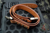 Marfione "APIS" Belt, Mens Distressed Brown Buffalo Leather with Bronzed Titanium Buckle