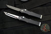 Marfione Custom Mini Halo III Set of Two Knives -Tanto Mirror Polish and Vegas Forge Damascus Abalone Inlaid SN 20