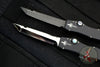 Marfione Custom Mini Halo III Set of Two Knives -Tanto Mirror Polish and Vegas Forge Damascus Abalone Inlaid SN 20