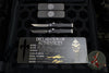 Marfione Custom Mini Halo III Set of Two Knives -Tanto Mirror Polish and Vegas Forge Damascus SN 22
