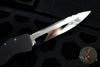 Marfione Custom Halo IV Single Edge Mirror Polished Blade, Flamed Clip and Blued Titanium Hardware 97-MCK