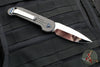 Marfione Custom LUDT- Carbon Fiber Scales and Inlaid Button- Mirror Polished Blade and Blue-Ringed HW 335-MCK HPCFBL