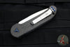 Marfione Custom LUDT- Carbon Fiber Scales and Inlaid Button- Mirror Polished Blade and Blue-Ringed HW 335-MCK HPCFBL