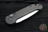 Marfione Custom LUDT- Carbon Fiber Scales and Inlaid Button- Mirror Polished Blade and Blue-Ringed HW 335-MCK HPCFBL