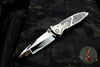 Marfione Custom Socom Elite Titanium with Muonionalusta Meteorite Inlay Mirror Polished Tanto Edge Star Grind Flamed Backspacer