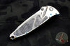 Marfione Custom Socom Elite Titanium with Muonionalusta Meteorite Inlay Mirror Polished Tanto Edge Star Grind Flamed Backspacer