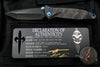 Marfione Custom Socom Elite Tanto Edge Black Camo Fat Carbon Fiber DLC Two-Tone Apocalyptic Blade with Blue Titanium 360-MCK TE BLKCAMOFATCF DLCTTAP