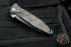 Marfione Custom Socom Elite Tanto Edge Black Camo Fat Carbon Fiber DLC Two-Tone Apocalyptic Blade with Blue Titanium 360-MCK TE BLKCAMOFATCF DLCTTAP