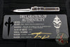 Marfione Custom UTX-70 OTF Knife- Double Edge- Stainless Steel Chassis- Ironwood Inlays- Mirror Polish Blade With  Ironwood Inlay- Bronze HW 347-MCK SSDE HPIRON