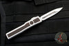 Marfione Custom UTX-70 OTF Knife- Double Edge- Stainless Steel Chassis- Ironwood Inlays- Mirror Polish Blade With  Ironwood Inlay- Bronze HW 347-MCK SSDE HPIRON