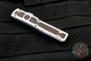Marfione Custom UTX-70 OTF Knife- Double Edge- Stainless Steel Chassis- Ironwood Inlays- Mirror Polish Blade With  Ironwood Inlay- Bronze HW 347-MCK SSDE HPIRON
