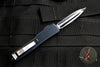 Marfione Custom UTX-70 Double Edge Abalone Inlaid Mirror Polish Blade with Blue HW 347-MCK DEAB HPBL