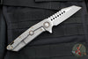 Marfione Custom Warhound Folder- Apocalyptic Finished Titanium Handle- Two-Tone Apocalyptic Finished Blade- Bronze Hardware 391-MCK APOCBR