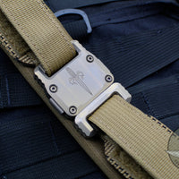 Microtech "APIS" Belt, Various Sized Mens Coyote Nylon with Titanium Bronze Buckle