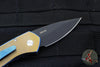 Protech Custom Sprint- California Legal Auto-Two Tone Finished Titanium Handle With Wave Pattern- Black DLC Blade 2952