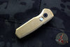 Protech Runt Special Aluminum Bronze Smooth Body DLC Black Reverse Tanto Blade Out The Side (OTS) Auto Knife R5212