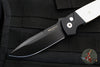 Protech Terzuola ATCF Auto Out The Side (OTS) Auto Knife- "Tuxedo"- Black Handle with Ivory Micarta Inlays- DLC Black Magnacut Steel Blade BT2752
