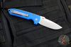 Protech Les George Rockeye Out The Side (OTS) Auto- Blue Handle- Stonewash Blade LG301-BLUE